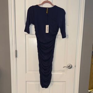 Rachel Pally purple  Ruched Midi Dress